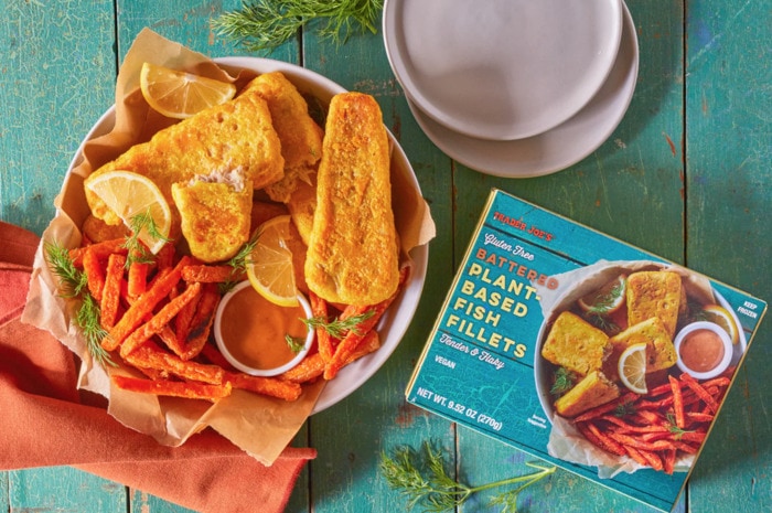 trader joe's products may 2023 - plant-based fish fillets