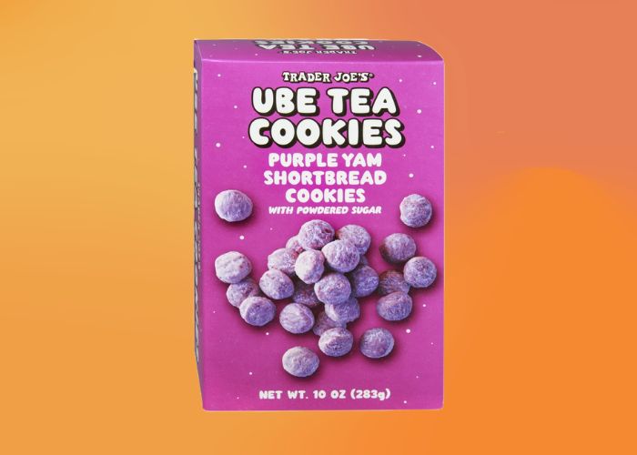 trader joe's products may 2023 - ube tea cookies