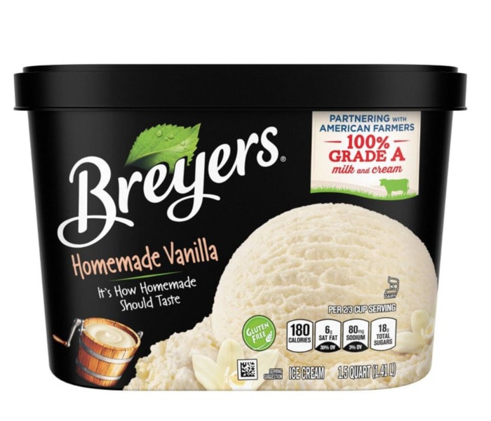 best vanilla ice cream - breyers homemade vanilla