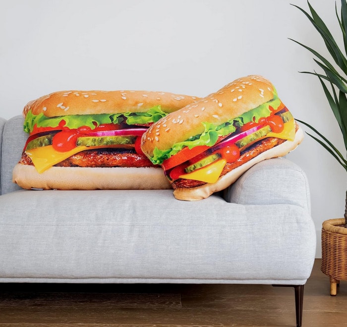 food pillows - burgers