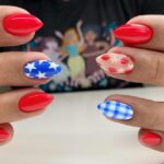 July Nail Design Ideas - Stars, Strawberries, and gingham