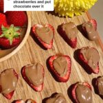 melted chocolate picnic hack tiktok - sliced strawberries