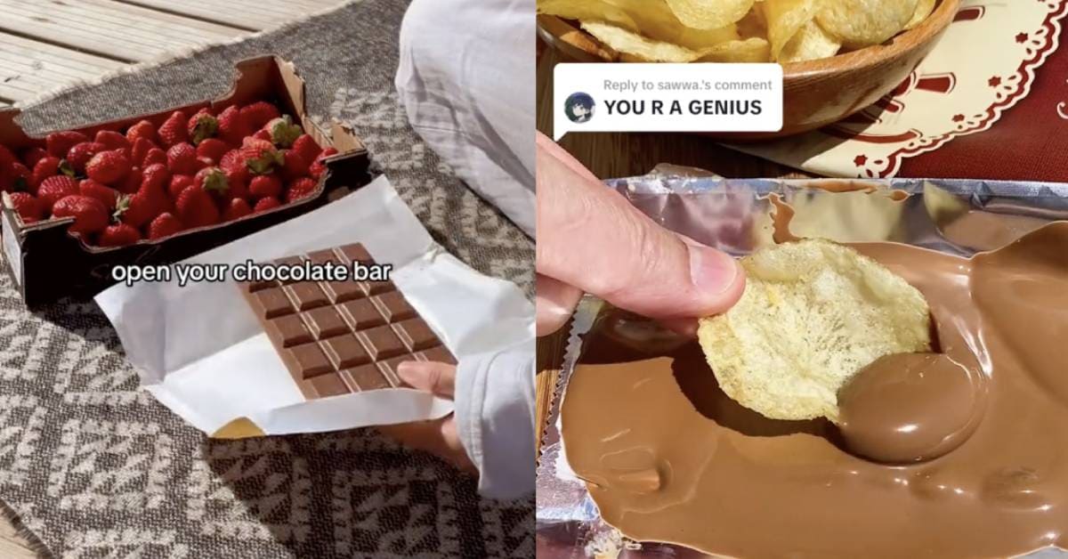 melted chocolate picnic hack tiktok