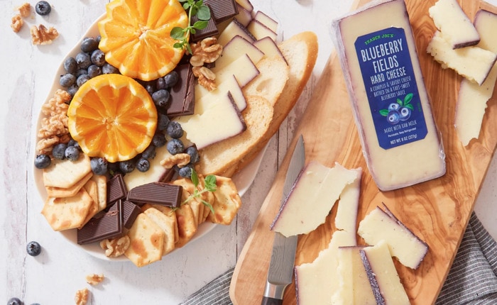 new trader joes products june - Blueberry Fields Hard Cheese