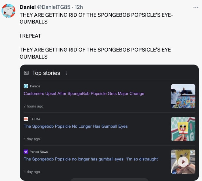 Spongebob Popsicle Eyes No Gumball - news alert