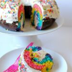 Summer Dessert Recipes - rainbow bundt cake with twinkie filling