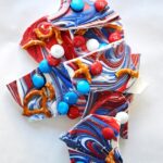 Summer Dessert Recipes - red white and blue chocolate bark