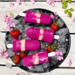 Summer Dessert Recipes - strawberry dragonfruit popsicles
