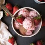 Summer Dessert Recipes - homemade strawberry ice cream