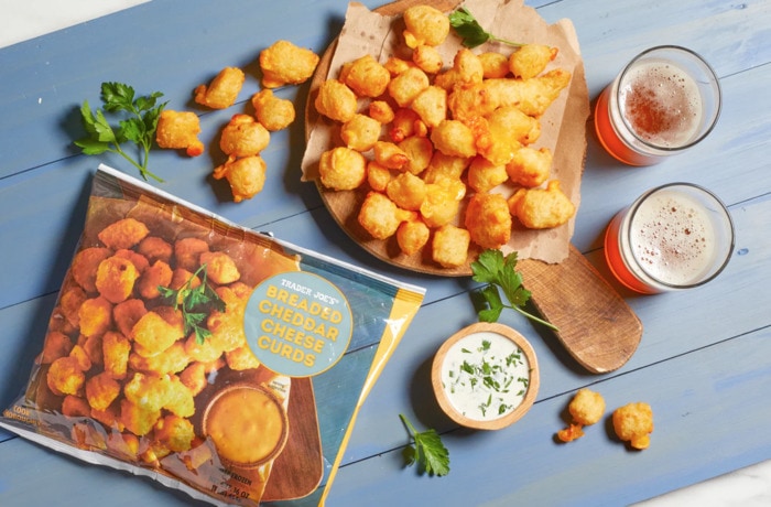 trader joe's appetizers - breaded cheddar cheese curds