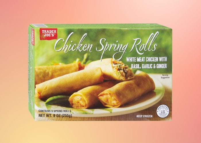 trader joe's appetizers - chicken spring rolls