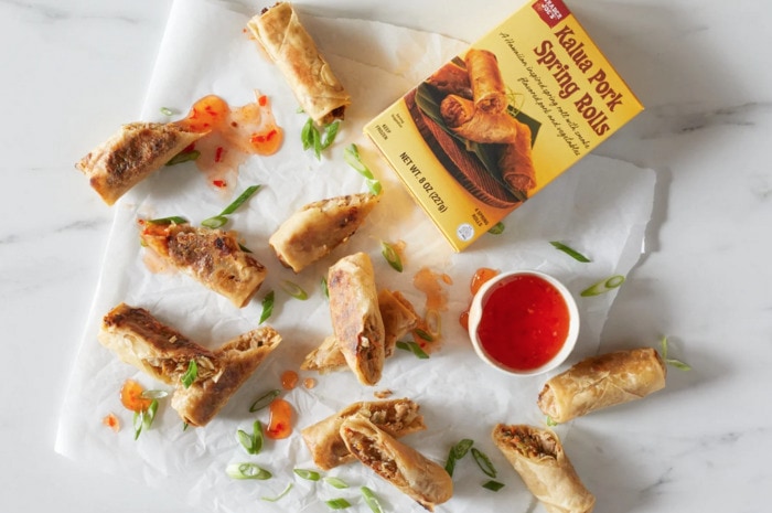 trader joe's appetizers - pork spring rolls