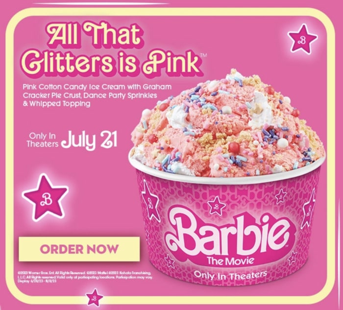 Cold Stone Barbie Shake Trend - All That Glitters is Pink Cotton Candy Ice Cream
