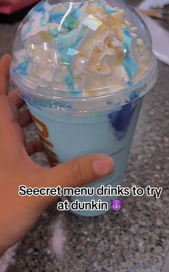 Dunkin Donuts Secret Menu - Cotton Candy with Cream Coolatta