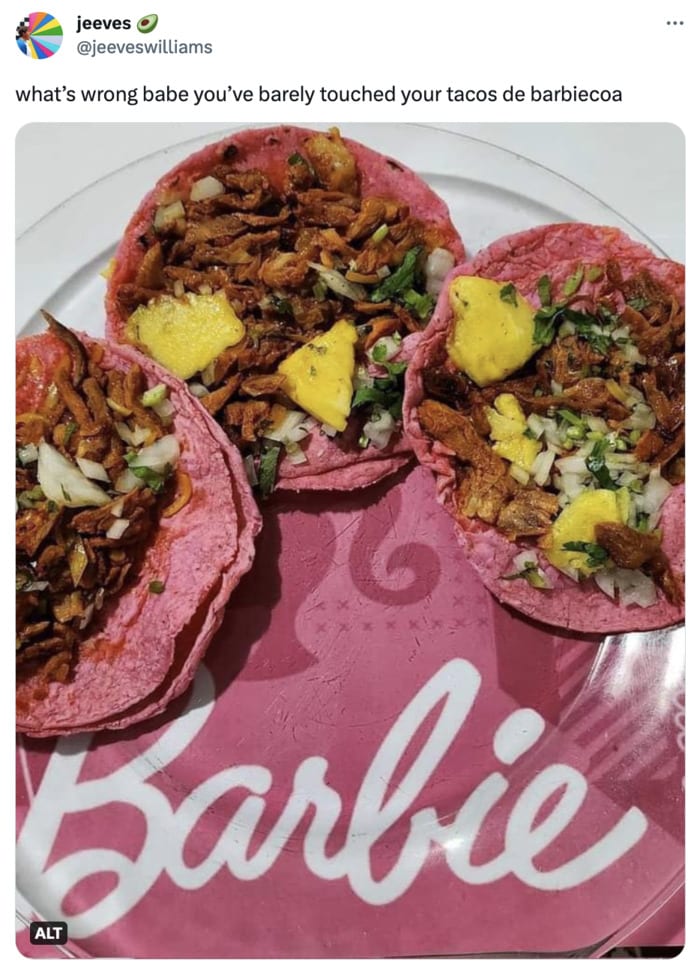 Girl Dinner Trend TikTok - Barbie Tacos
