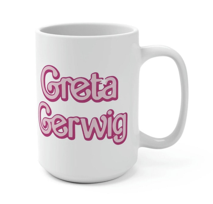 barbie kitchen products - greta gerwig mug