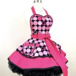 barbie kitchen products - pink polka dot apron