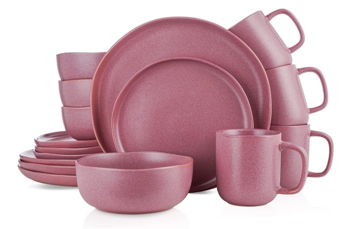 barbie kitchen products - pink stone lain dinner set