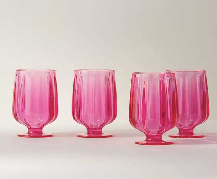 barbie kitchen products - pink wine goblets