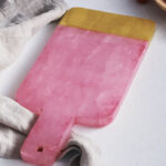 barbie kitchen products - pink and wood serving board