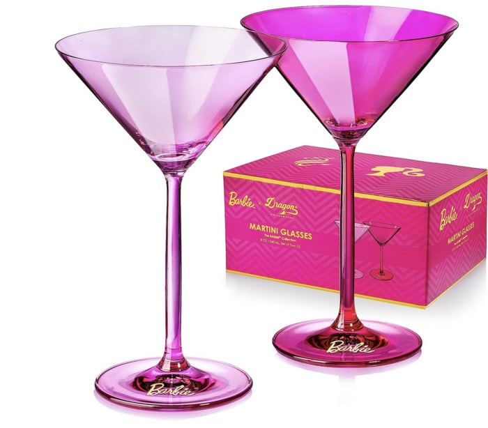barbie kitchen products - pink cocktail glasses