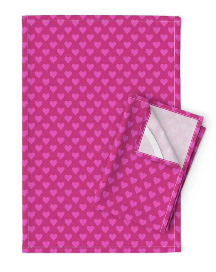 barbie kitchen products - pink tea towels