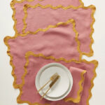 barbie kitchen products - pink and gold place mats