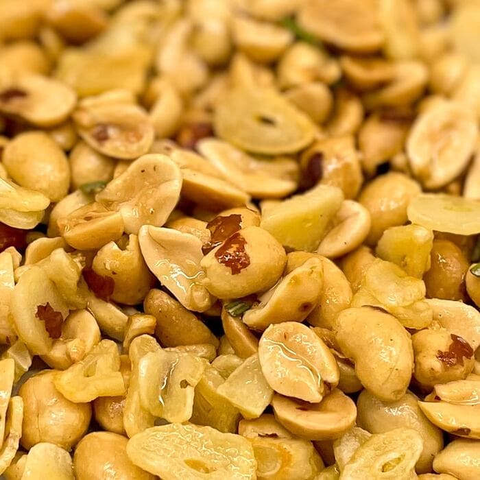 beach snack ideas - garlic peanuts