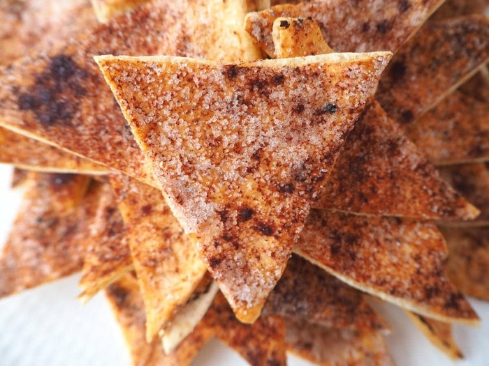 beach snack ideas - cinnamon pita chips