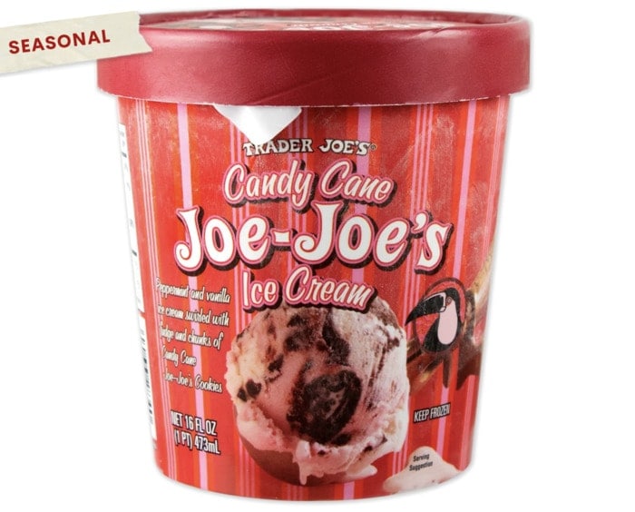 best trader joe's ice cream frozen treats -candy cane joe-joe's