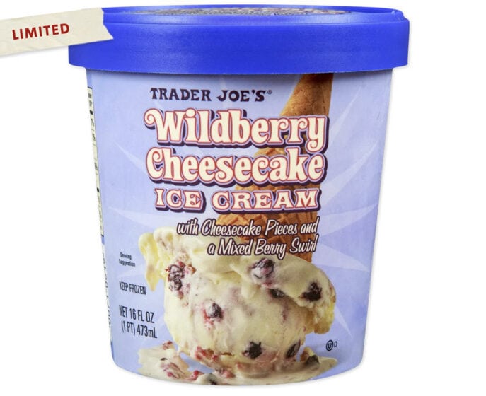 best trader joe's ice cream frozen treats -wildberry cheesecake