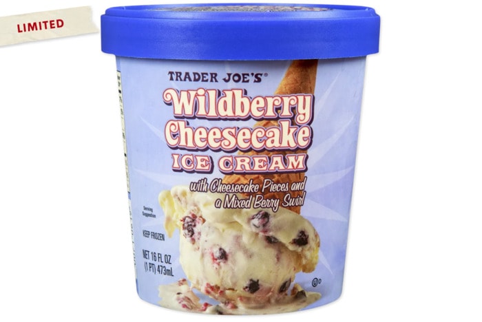 best trader joes summer products - wildberry cheesecake ice cream