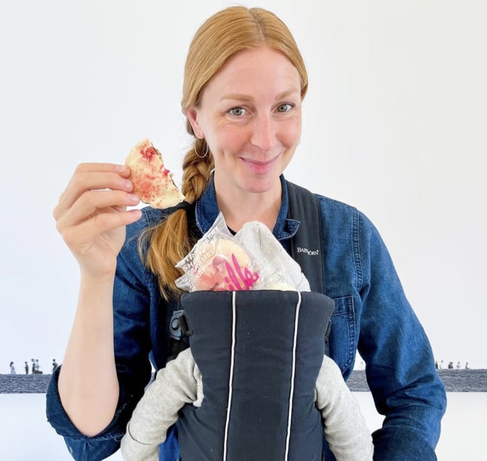 christina tosi facts - tosi with baby and cookie