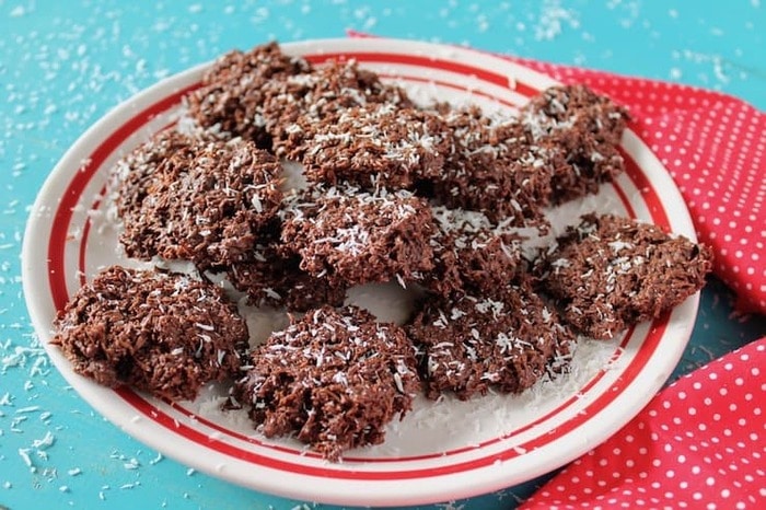 coconut recipes - Chocolate Coconut Haystacks