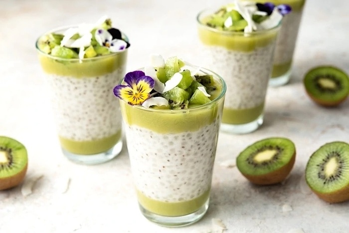 coconut recipes - Kiwi Coconut Milk Chia Pudding