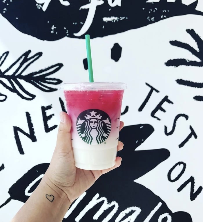 starbucks barbie drinks - ombre pink drink