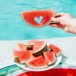 watermelon jokes - watermelon slices with heart cut out