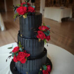 Goth Wedding Cakes - black and red roses