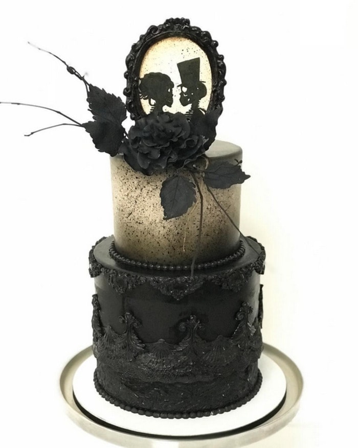 Goth Wedding Cakes - skeleton love