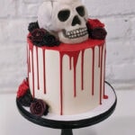 Goth Wedding Cakes - dripping skull