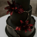 Goth Wedding Cakes - fairy gold gilded