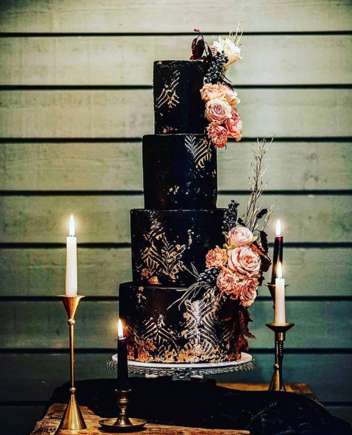 Goth Wedding Cakes - four tier