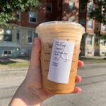 Starbucks Iced Pumpkin Chai Tea Latte Review - drink with ordering tag
