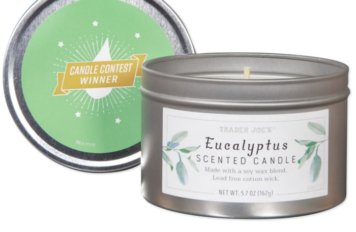 august trader joe's - eucalyptus scented candle