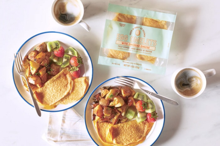 august trader joe's - Egg omlettes with cheddar cheese 