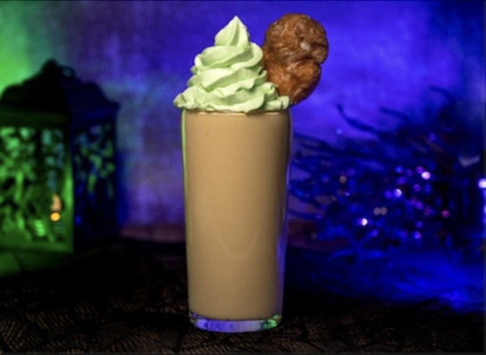 Disney Halloween food - Apple Fritter Milkshake