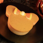 Disney Halloween food - Minnie-Shaped Pumpkin Cheesecake