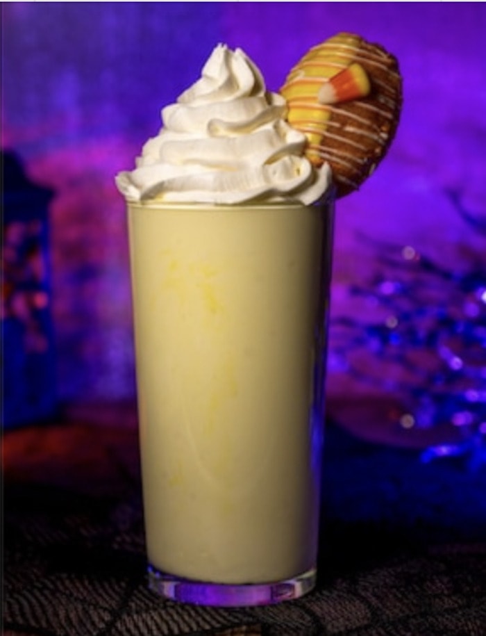 Disney Halloween food - Candy Corn Milkshake