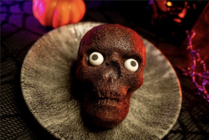 Disney Halloween food - Skull Brownie