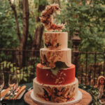 fall wedding cakes - harvest moon